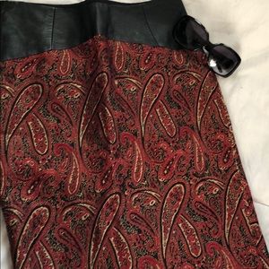 Red gold and black patter skirt